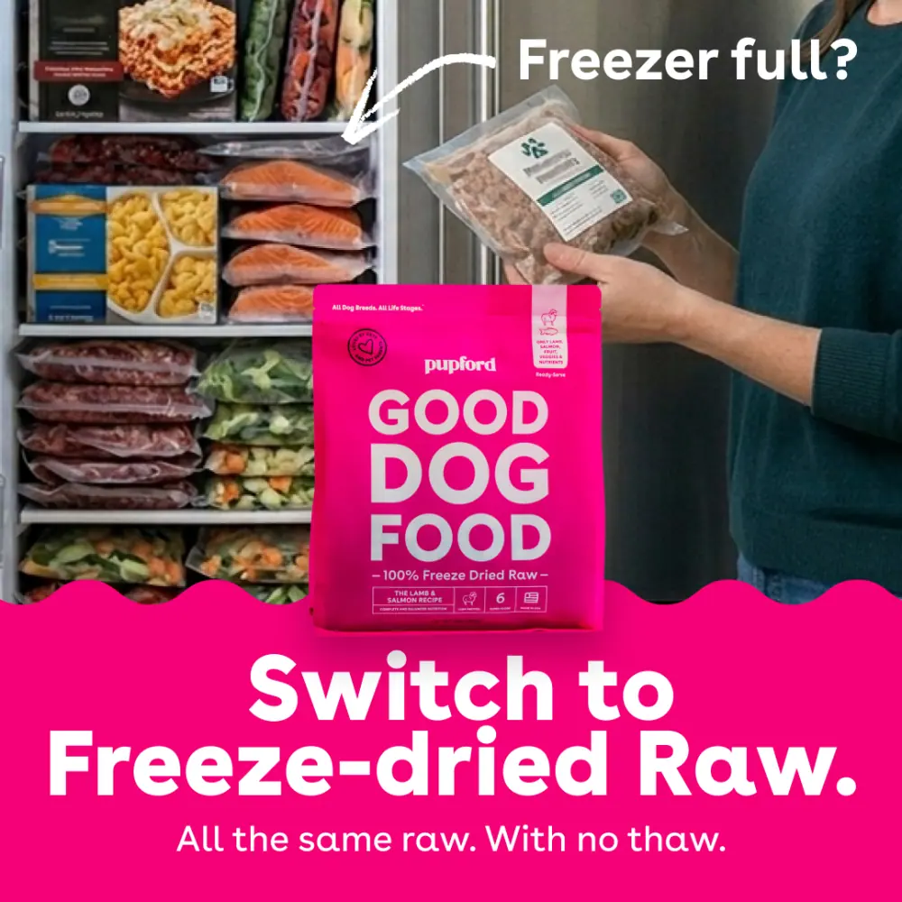 Pink Switch to Freeze-dried Raw ad